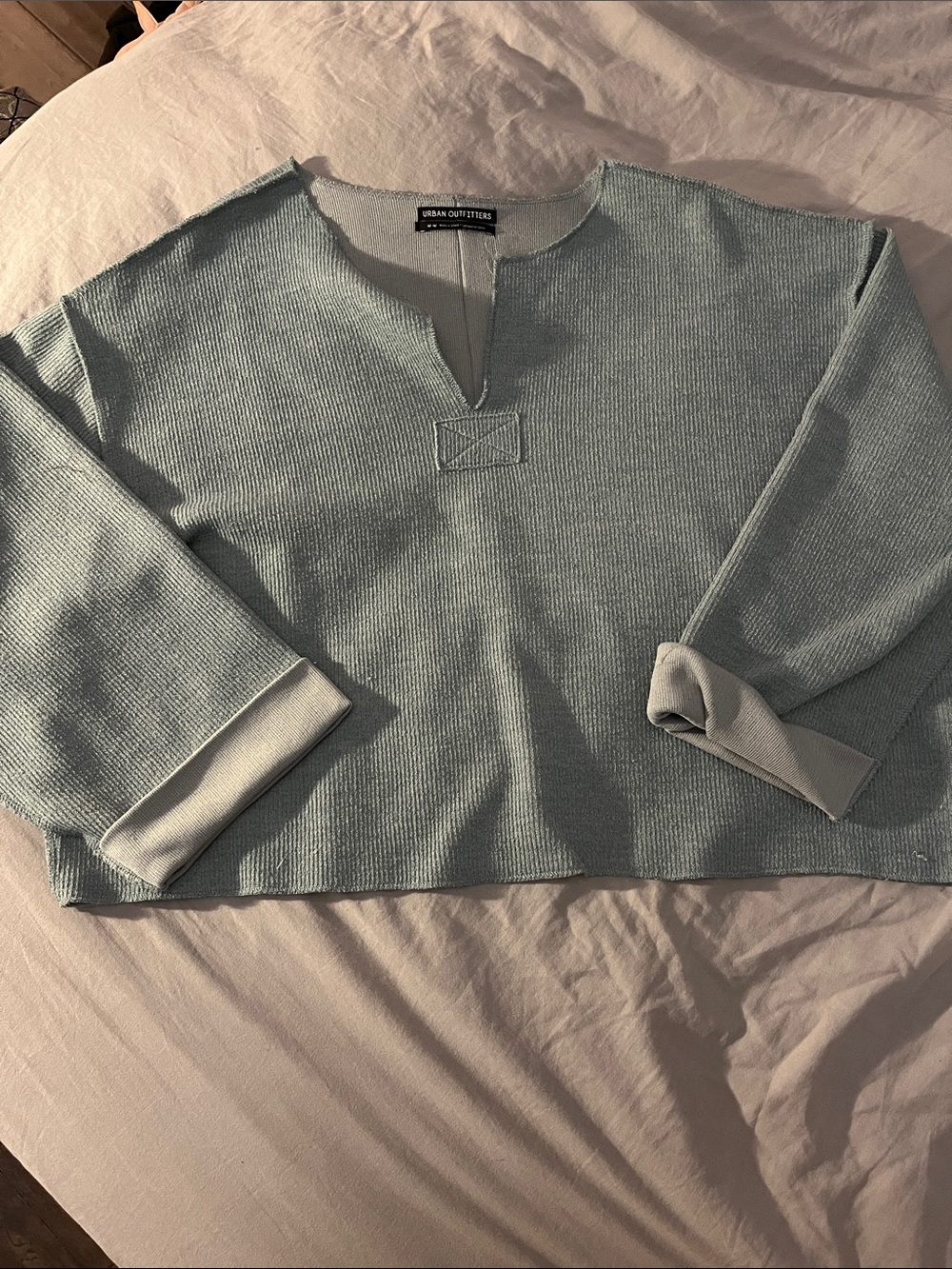 Urban Outfitters Women’s sage green Ribbed V-Notch Sweater
